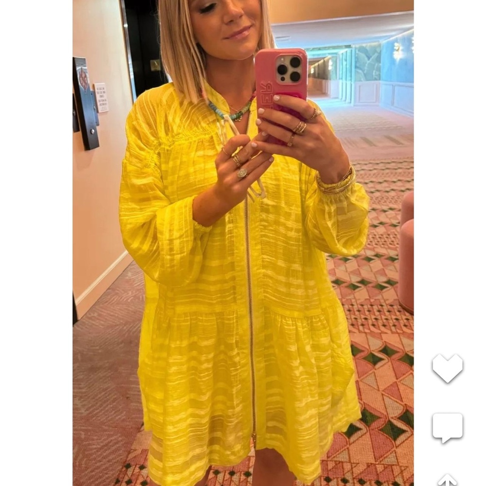 Anthropologie Long Sleeve Zip Dress w/ Slip